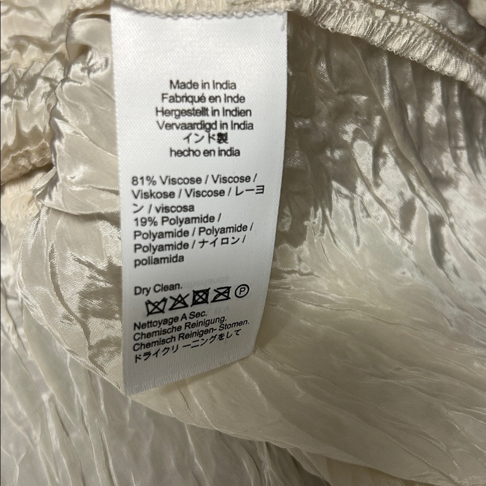 J. Crew Cream Ruffled Peasant Blouse - Picture 5 of 5